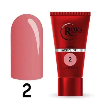 Acryl Gel - Без ТРО ROKS 15 мл №2 - Бежевий