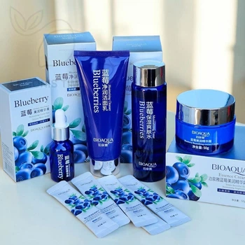 Набор для лица с экстрактом черники и гиалуроновой кислотой Bioaqua Wonder Blueberries 5 в 1