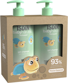 Дитячий косметичний набір Isdin Baby Naturals шампунь - гель 2 в 1 2 х 750 мл (8429420296664)