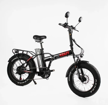 Электровелосипед фетбайк Corso Kraft 20" 500W 48V/15Ah Shimano дисковые тормоза зеркала складной руль Красный (LUX1840)