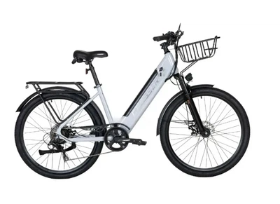 Электровелосипед Crosser E-City 26" рама сталь 500W 36V/10.4Ah Shimano 7S дисковые тормоза городской Белый (LUX1874)