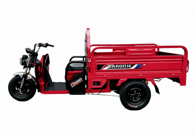 Грузовой электротрицикл Crosser Cargo 16 1200W 60V/58AH трехколесный грузоподъемность 500 кг Красный (LUX1913)