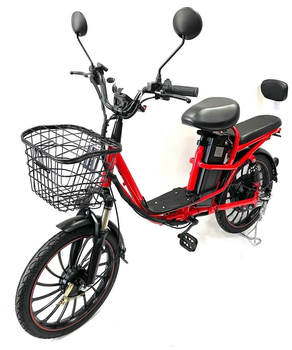 Електровелосипед Minako Pro 20" з кошиком 750W 60V/21Ah пасажирський для кур'єрів червоний (LUX1845)