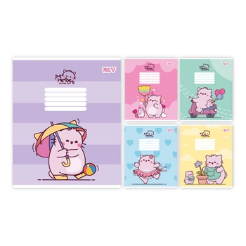 Тетрадь школьная Yes Pembe the cat А5 12 листов клетка