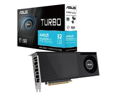 Видеокарта ASUS Radeon AI PRO R9700 Turbo 32GB GDDR6 (TURBO-AI-PRO-R9700-32G) EU