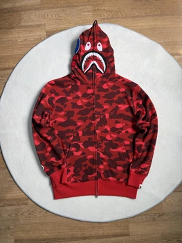 Зіп-худі червоний Bape Camo S