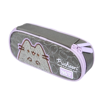 Пенал шкільний YES, 1 відділення, Pusheen Gray, Блакитний, (533763)