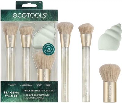 Набір пензлів для макіяжу Ecotools Sea Gems Face 4 шт (79625455861)