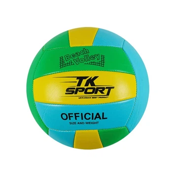 М`яч волейбольний TK Sport С 40072-2 вага 260-270 грамів матеріал ПВХ жовто-зелено-блакитний