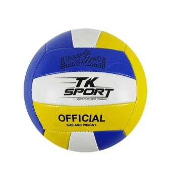 М`яч волейбольний TK Sport С 40072-2 вага 260-270 грамів матеріал ПВХ жовто-біло-синій