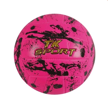 Мяч волейбольный TK Sport C 60964 ПВХ вес 280-300 грамм розовый