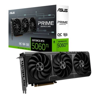 Видеокарта GeForce rtx 5060 Ti, asus, prime oc, 16Gb gddr7, 128-bit, HDMI/3xDP, 2647/28000 MHz, 8-pin (prime-rtx5060ti-o16g)
