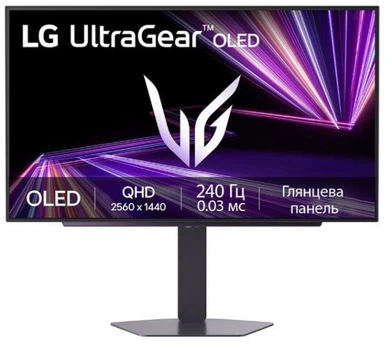 Монитор lg 27" 27gx704a-b 2xHDMI, dp, usb, oled, 2560x1440, 240Hz, 0.03ms, dci-p3 98.5%, g-sync, FreeSync, Pivot, hdr400 27gx704a-b