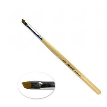 Кисть №5-1 (ручка белое дерево, ворс светлый)