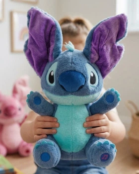 Музична інтерактивна іграшка Стіч Stitch з рухливими вухами — грає у хованки, 35 см