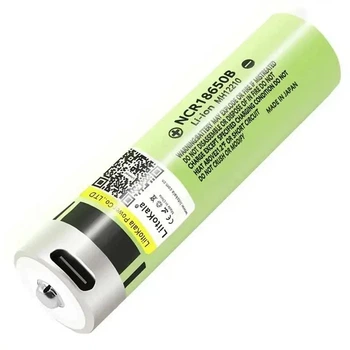 Аккумулятор 18650 LiitoKala USB-34B 3400 mAh с портом Type-C для зарядки и платой защиты 8А, 3.7V (19310)