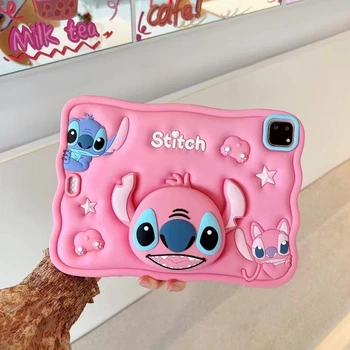 Чехол детский Silikon Power с подставкой Apple iPad 10 (2022) Stitch pink
