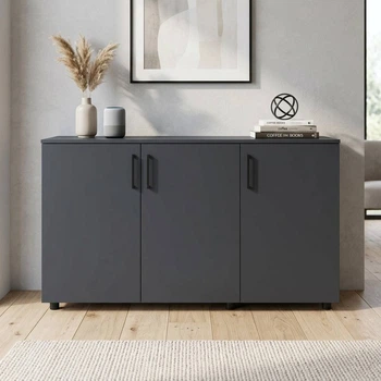 Комод Doros Торн Антрацит 3 ДСП 135х51.6х80 (DRS-012097)