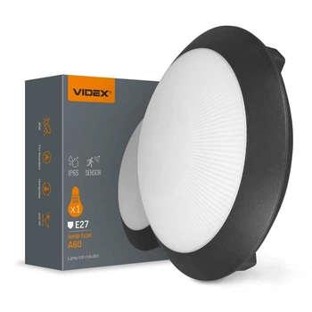 Светильник под лампу Videx IP65 E27 VL-BHR-E2726SB с датчиком движения (VL-BHR-E2726SB)