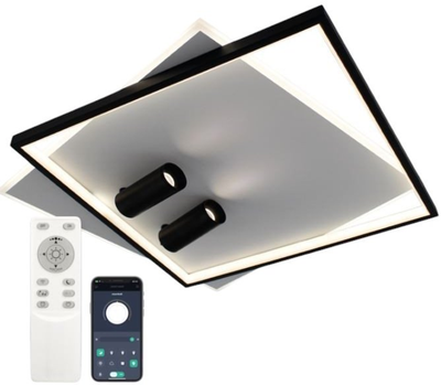 Світильник LED стельовий LUMINARIA GEOMETRIA DOWNLIGHT 100W 2S WHITE/BLACK (з пультом)