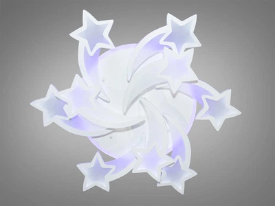 Люстра LED для детской комнаты Diasha с пультом 150W Белый (8163/6+3WH LED 3color dimmer)