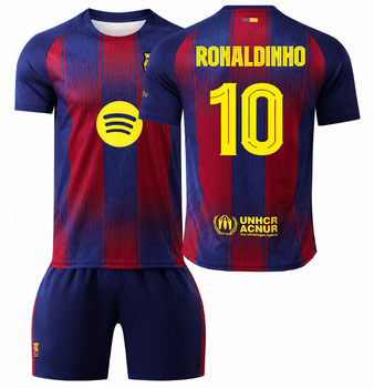 Футбольная форма детская ronaldinho Роналдіньо 10 Барселона сезон 24/25 BR-RND 26 размер рост 140-148 см Красно-синий