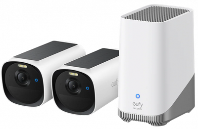IP-камера Eufy e40 - 2-Cam Kit + HomeBase s380 2k, nv, pv, ai White (e8144322)