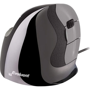 Проводная вертикальная мышь Evoluent VerticalMouse D Large / USB / Лазерный / 6 кнопок / Черная (102060395) - Б/У