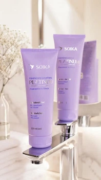 Тонуючий шампунь Soika Platinum “Живлення та блиск”, 250 мл