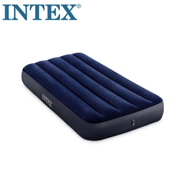 Односпальная надувная кровать INTEX для домашнего использования, надувной матрас для сна на полу, надувной матрас для дневного сна в офисе, складная кровать для двоих, автомобильная кровать.