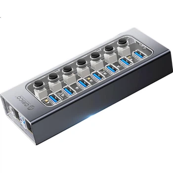 Хаб ORICO AT2U3-10 USB 3.0 на 10 портов с выключателями и блоком питания 12 В 4 А