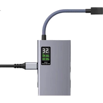 Хаб Hagibis з дисплеєм, USB-C, Ethernet, HDMI, для Apple/Mac, Thunderbolt 4