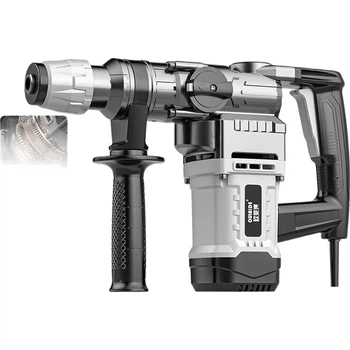 Ударная дрель Oulaide Electric Hammer Impact Drill для бетона, электрическая отбойная молоток с трехступенчатой предохранительной муфтой, многофункциональный промышленный отбойный молоток для бетона.