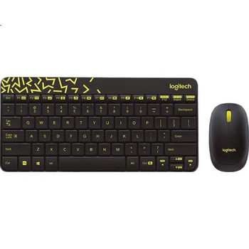 Logitech MK240 Nano [корпоративний клас] Бездротовий комплект офісної клавіатури та миші, компактний, наддовгий час роботи від батареї, з бездротовим приймачем 2.4G, чорний [знижка за одне замовлення]