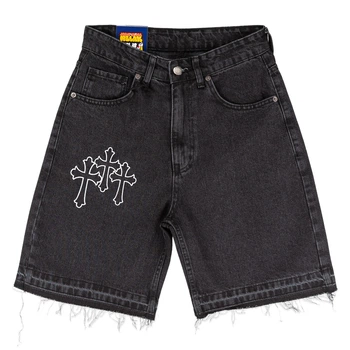 Чоловічі джинсові шорти Chrome Hearts сірі 30(Р) (928-200-2 СН09)