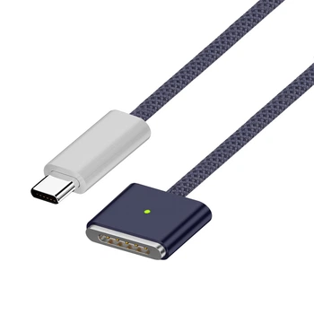 Кабель быстрой зарядки USB-C (PD) – MagSafe 3, 140W, 2 м, синий (для MacBook Air/Pro)