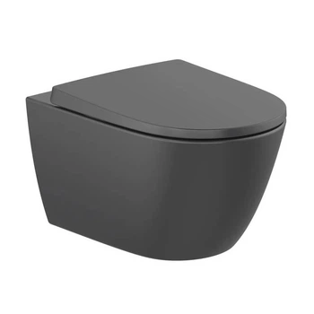 Унітаз підвісний Roca Ona Rimless Black Matt (A346687080+A801E12081)