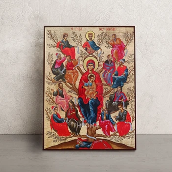 Икона Древо Иессеево Пресвятой Богородицы 14 × 19 см