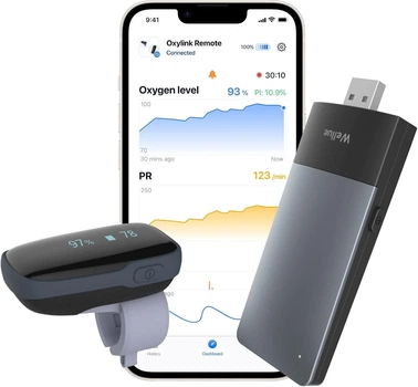 Пальцевий пульсоксиметр VIATOM Remote linker Чорний k1