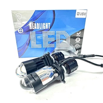 LED авто лампи H4 з міні лінзами 110 Вт, 6000K, 12-24 В, комплект з 2 шт