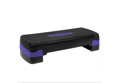 Степ-платформа 2-уровневая EasyFit EF-0540-V Step-B, 68×28 см, высота 10–15 см, черно-фиолетовая – для фитнеса и аэробики