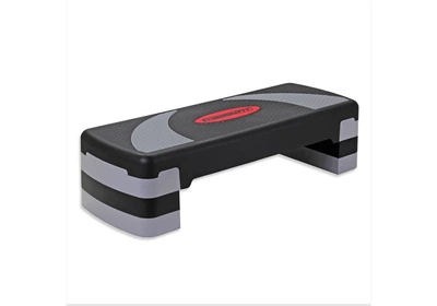 Степ-платформа 3-уровневая EasyFit EF-0541 Step-B, 78×29 см, высота 10+5+5 см, чёрно-серая — для фитнеса, аэробики и тренировок