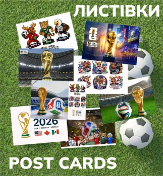 Открытки Apriori 8 шт, 15 на 10 см,Чемпионат мира по футболу 2026, ЧМ 2026 (World Cup 2026) , Футбольный сувенир ,подарок фанату футбола