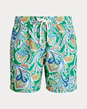 Чоловічі шорти для плавання Polo Ralph Lauren, зелені з принтом, 2XB (великі розміри)