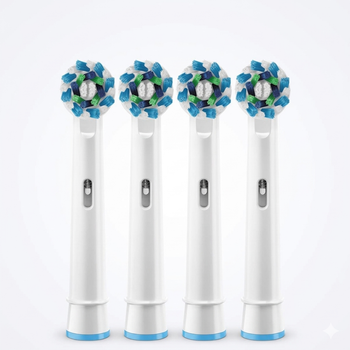 Насадки сумісні з електричною зубною щіткою Oral-B Cross Action 4 шт white