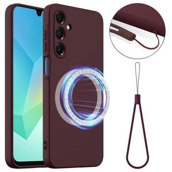 Защитный чехол Deexe Silicone Case with MagSafe для Samsung Galaxy A27 (A276) - Wine Red