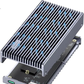Корпус для жесткого диска Hagibis USB4, корпус для M.2 NVMe SSD, совместимость с Thunderbolt 4/3 40 Гбит/с, подходит для компьютеров Mac Mini, портативный внешний корпус для SSD-накопителя для ноутбука с разъемом Type-C.