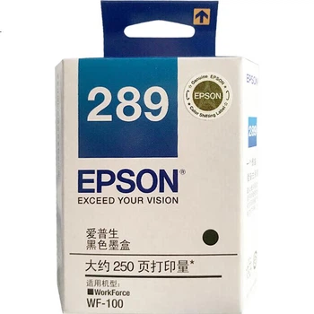 Черный картридж EPSON T289 для принтеров WF-100/WF-110, примерно 250 страниц, оригинальный картридж (в упаковке: коробка), черный.