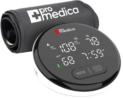Тонометр автоматический ProMedica Sense, голосовой, индикация аритмии, USB, батарейки, манжета 22-42 см, LED экран