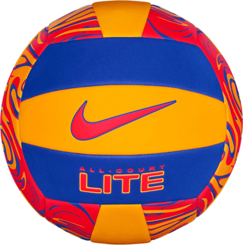 Мяч волейбольный Nike All Court Lite Volleyball Deflated Orange/Hyper Royal/Bright Crimson Size 5 (N.100.9071.807.05)